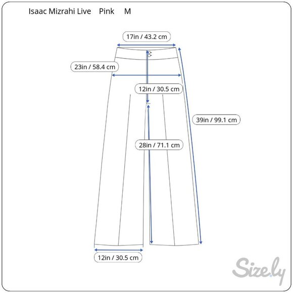 Isaac Mizrahi Live Womens Pink Lace Overlay Elastic Waist Lined Wide Leg Pants M - Picture 8 of 9